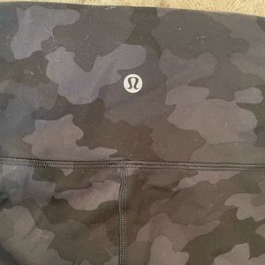 Lulu black Camo leggings. Wunder unders